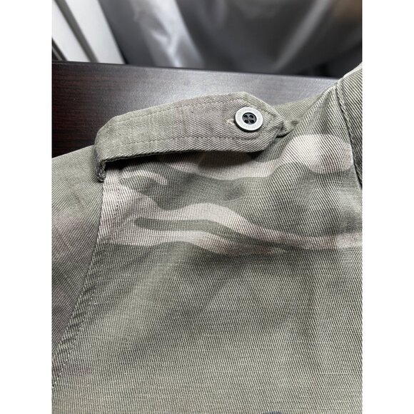 Rails Maverick Utility Jacket Sage Camo Womens Small Oversized Fit Linen Blend - Picture 9 of 12